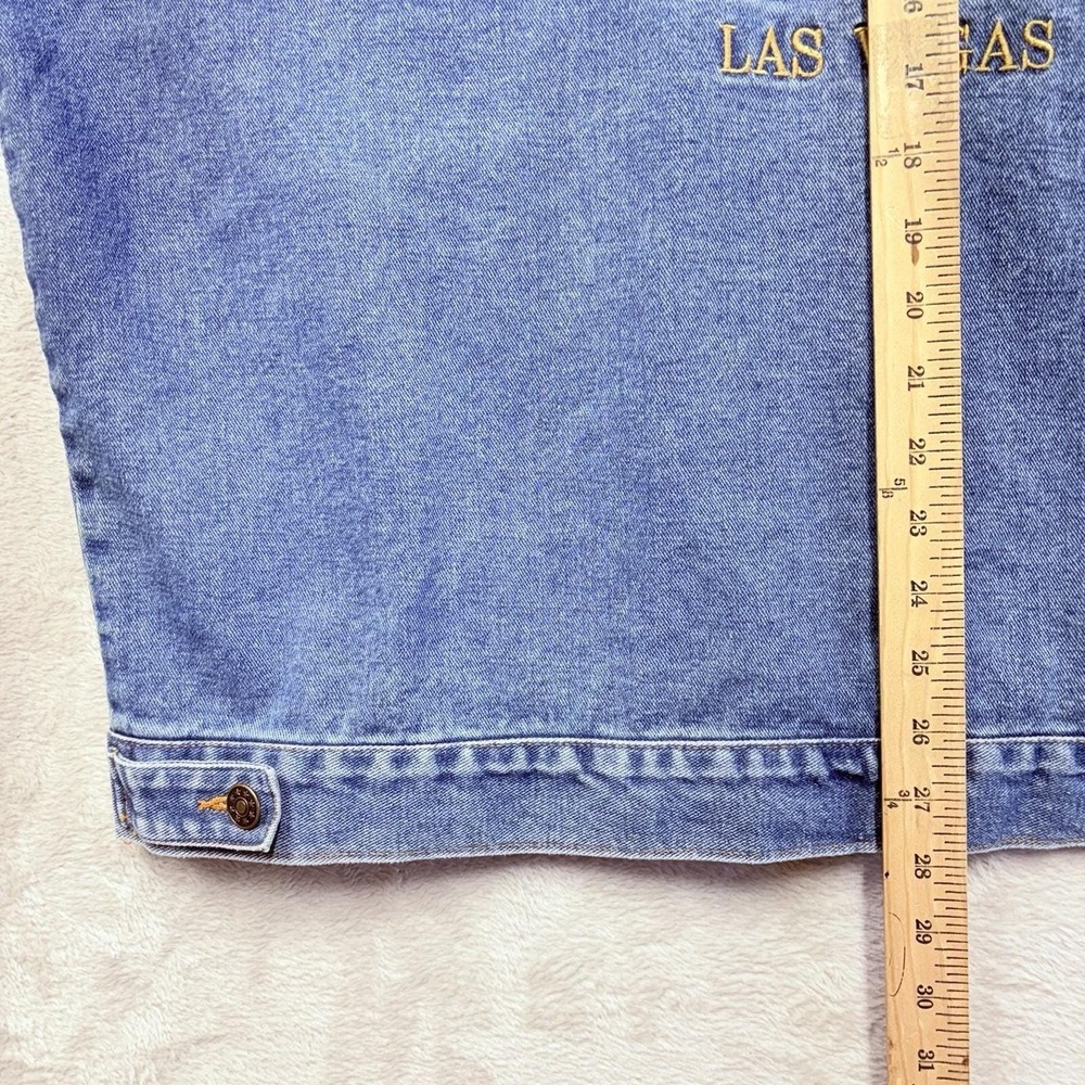 Vintage Aladdin Las‎ Vegas Hotel Casino Denim Jacket XXL Blue Genie Lamp Trucker - Picture 6 of 12